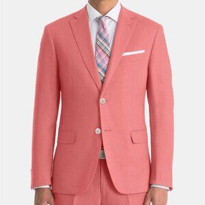 Lauren Ralph Lauren Blazer Red Linen UltraFlex Classic Fit $295 B4HP